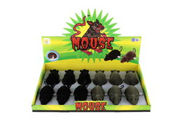 Myš/Myška na klíček fliška 12cm 2 barvy 12ks v boxu