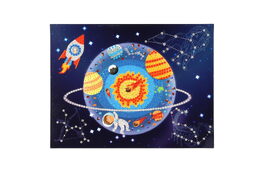 Kreativní sada diamantové malování Vesmír s nalepovacími diamanty v krabici 21x27x3cm, 1413 dílků