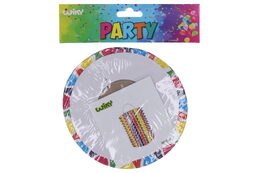 Lampion válec duhový průměr 16cm v sáčku (bez hůlky) karneval