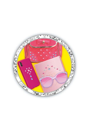 Třpytivé kamínky nejen do vlasů s aplikátorem plast 6x12cm s doplňky v krabičce 22x18,5x4,5cm