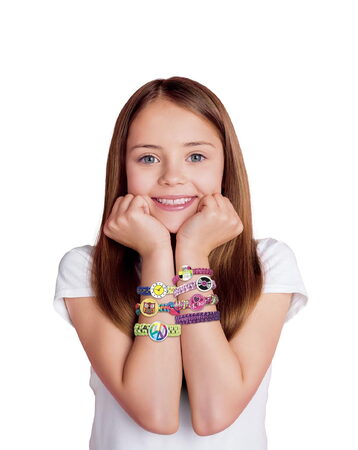 Kreativní sada Vyrob si náramek - pletací stav s doplňky v krabici 38x28x6cm