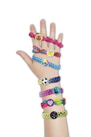 Kreativní sada Vyrob si náramek - pletací stav s doplňky v krabici 38x28x6cm