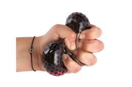 Míček antistresový mačkací sliz 6cm žabí vajíčka 4 barvy v krabičce 7x7x7cm 12ks v boxu