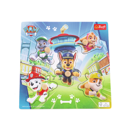 Vkládačka/Puzzle deskové obrysové Tlapková patrola/Paw Patrol 22x22cm ve fólii 18m+