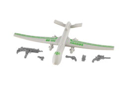 Vojenská sada plast dron, voják, pes s doplňky v krabici 23x14x4cm