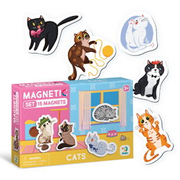 Magnety Kočky 15ks v krabičce 17x11x3cm