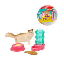 Míček s překvapením plast 6cm zvířátko s doplňky mix barev 24ks v boxu