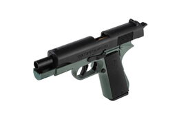 Pistole na pěnové náboje plast 19cm + terče 3ks, náboje 6ks v krabici 34x18x4,5cm