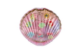 Prstýnek/Prstýnky plast 8ks nastavitelná velikost 2 barvy v krabičce ve tvaru mušle 12ks v boxu