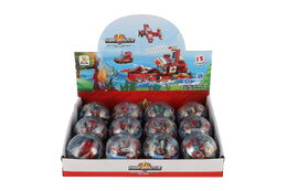 Stavebnice zásahová vozidla hasiči plast 7cm mix druhů v plastové kouli