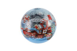 Stavebnice zásahová vozidla hasiči plast 7cm mix druhů v plastové kouli