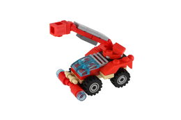 Stavebnice zásahová vozidla hasiči plast 7cm mix druhů v plastové kouli