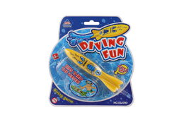 Torpédo pro potápění plast 13cm 4 barvy na kartě 17x18cm