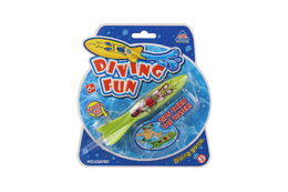 Torpédo pro potápění plast 13cm 4 barvy na kartě 17x18cm