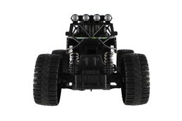 Auto RC Off-Road vypouštějící páru plast 26cm 27MHz dobíjecí pack+baterie se světlem zelené v krab.