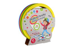 Skákací kruhy barevné plast průměr 27cm kreativní hra v krabici