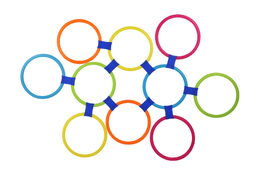 Skákací kruhy barevné plast průměr 27cm kreativní hra v krabici