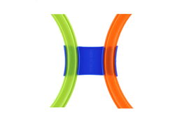 Skákací kruhy barevné plast průměr 27cm kreativní hra v krabici