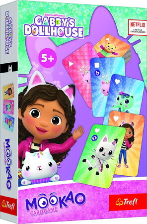 Karetní hra Mookao Gabbyin domeček pro panenky/Gabby´s Dollhouse společenská hra v krab. 14x21x4cm