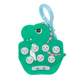 Hra postřehová/paměťová zvířátko plast na baterie se světlem se zvukem mix druhů na kartě 11x16cm