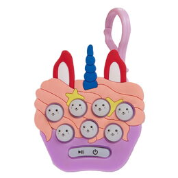 Hra postřehová/paměťová zvířátko plast na baterie se světlem se zvukem mix druhů na kartě 11x16cm