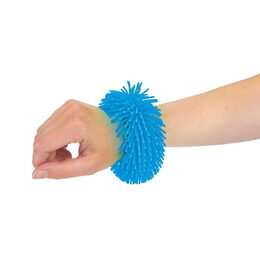 Náramek antistresový mačkací natahovací silikon 11cm 6 barev 24ks v boxu