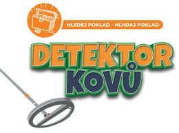 Detektor kovů/hledačka pokladů plast 65cm na baterie se světlem se zvukem v krabici 23x33x7cm