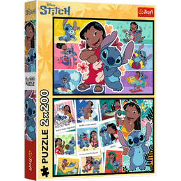 Puzzle 2x200 Šťastný život Stitche 41x27,5cm v krabici 26x34x4,5cm