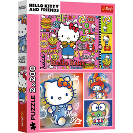 Puzzle 2x200 Hello Kitty a přátelé 41x27,5cm v krabici 26x34x4,5cm