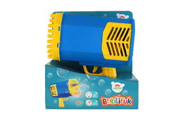 Bublifuk pistole s náplní plast 22cm na baterie se světlem v krabici 23x25x14cm