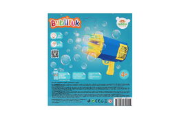 Bublifuk pistole s náplní plast 22cm na baterie se světlem v krabici 23x25x14cm