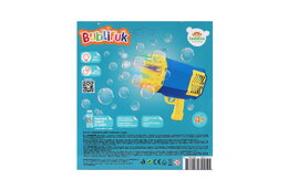 Bublifuk pistole s náplní plast 22cm na baterie se světlem v krabici 23x25x14cm