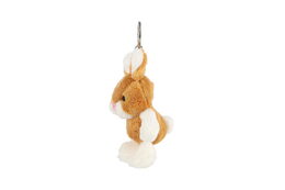 Králík přívěsek plyš 7x10cm hnědo-bílý 0m+
