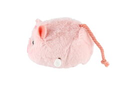 Prasátko na natažení na klíček plast/plyš 8cm 16ks v boxu