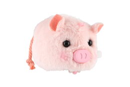 Prasátko na natažení na klíček plast/plyš 8cm 16ks v boxu