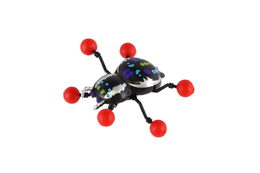 Pavouk lezoucí po skle plast 8x6cm 4 barvy na kartě 12ks v boxu