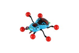 Pavouk lezoucí po skle plast 8x6cm 4 barvy na kartě 12ks v boxu