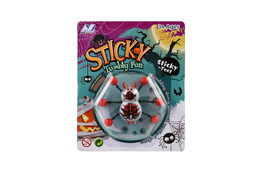 Pavouk lezoucí po skle plast 8x6cm 4 barvy na kartě 12ks v boxu