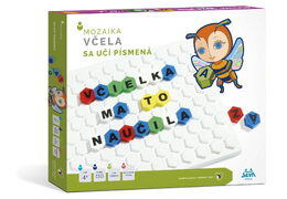 Včela sa učí písmená verze SK mozaika 110ks v krabici 35x29x4cm