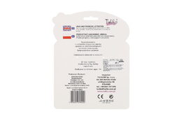 Medvěd plyš 18cm závěs na postýlku/kočárek nat. hrací strojek modrý na kartě v sáčku 0+