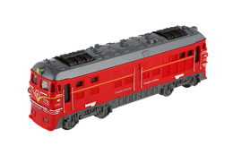 Lokomotiva/Vlak plast 18cm na setrvačník 3 barvy 8ks v boxu