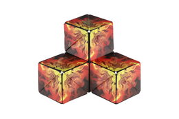 Hlavolam kostka magnetická dinosaurus plast 2 druhy v krabičce 6x6x6cm