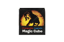 Hlavolam kostka magnetická dinosaurus plast 2 druhy v krabičce 6x6x6cm