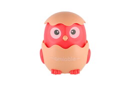 Kuřátko Zmáčkni a jeď plast 7x8cm na setrvačník 4 barvy 16 ks v boxu