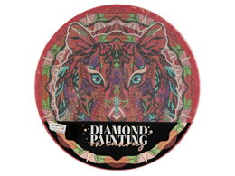 Diamantové malování mandala - lev průměr 30cm s doplňky ve fólii