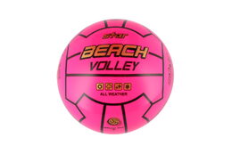 Míč volejbalový plážový 15cm 3 barvy v síťce