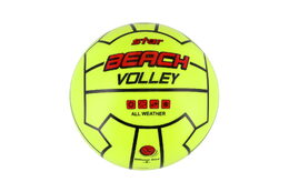 Míč volejbalový plážový 15cm 3 barvy v síťce