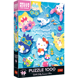 Puzzle Premium Plus: Letní vibrace Hello Kitty 1000 dílků 48x68,3cm v krabici 27x40x6cm