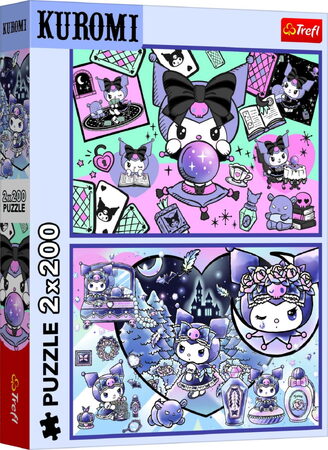 Puzzle 2v1 Neplechy s Kuromi 2x200 dílků 41x27,5cm v krabici 26x34x4,5cm