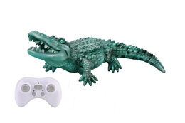 Krokodýl RC do vody plast 35cm dobíjecí pack+baterie v krabici 38x17x19,5cm
